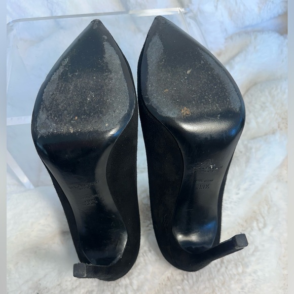 Like New Saint Laurent Black Suede Stiletto Pointed Toe Pumps 39.5 / 8.5 -9.5 US - Picture 13 of 13